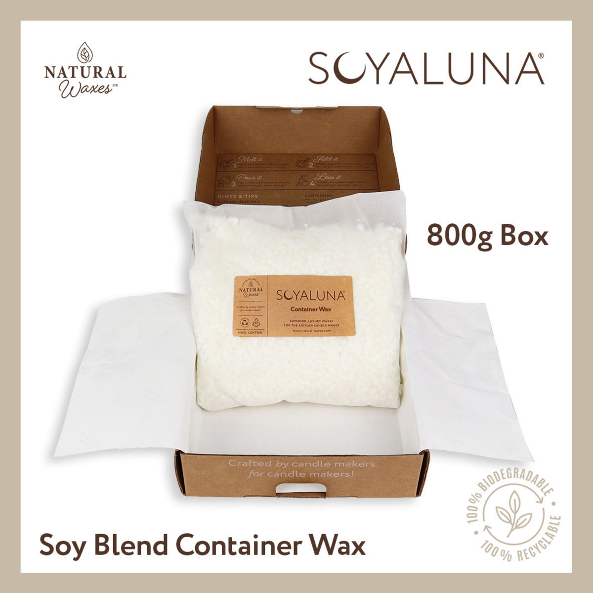 Soyaluna Container Wax 800g | NI Candle Supplies – NI Candle Supplies LTD