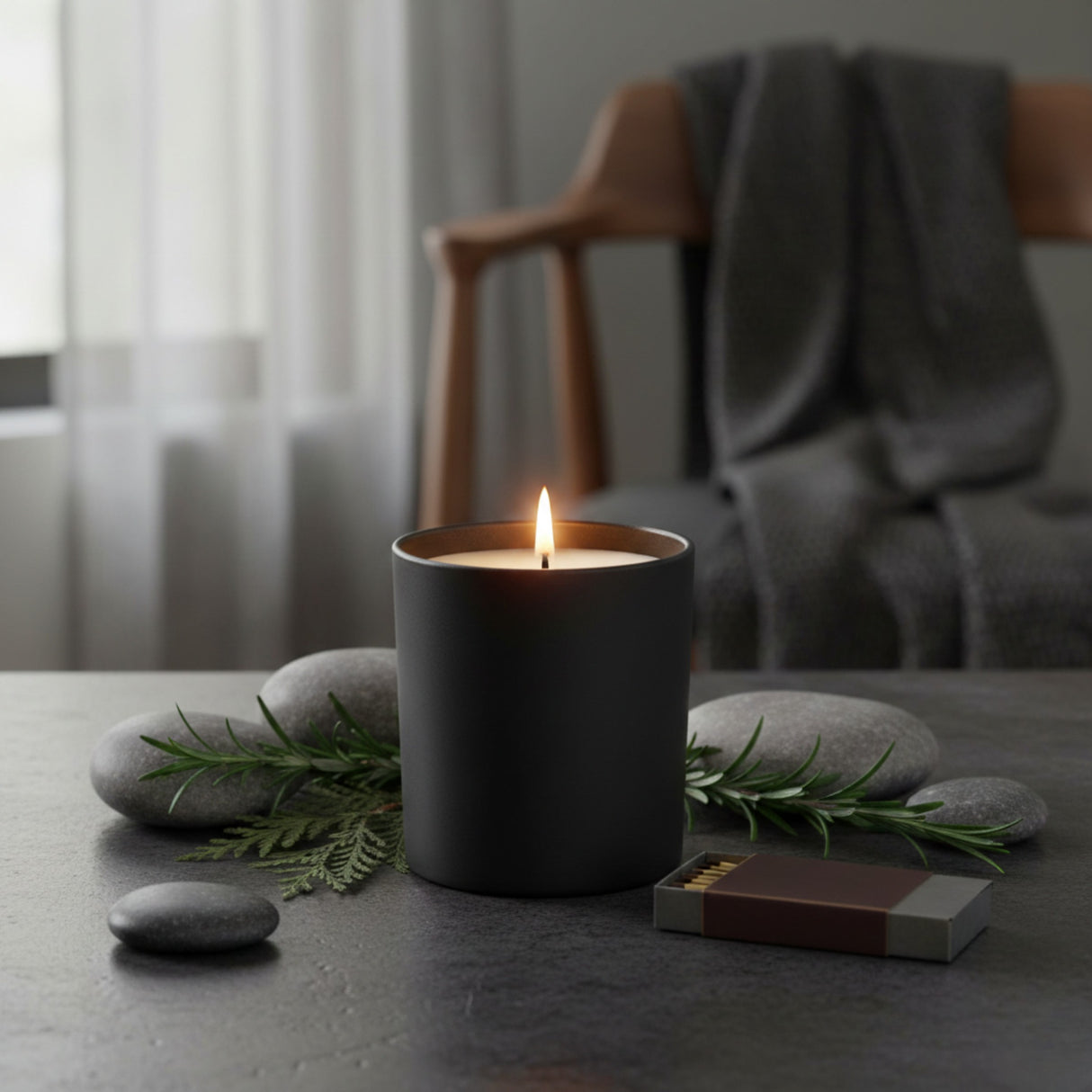 20cl Oxford Candle Jar (MEDIUM) - Matt Black