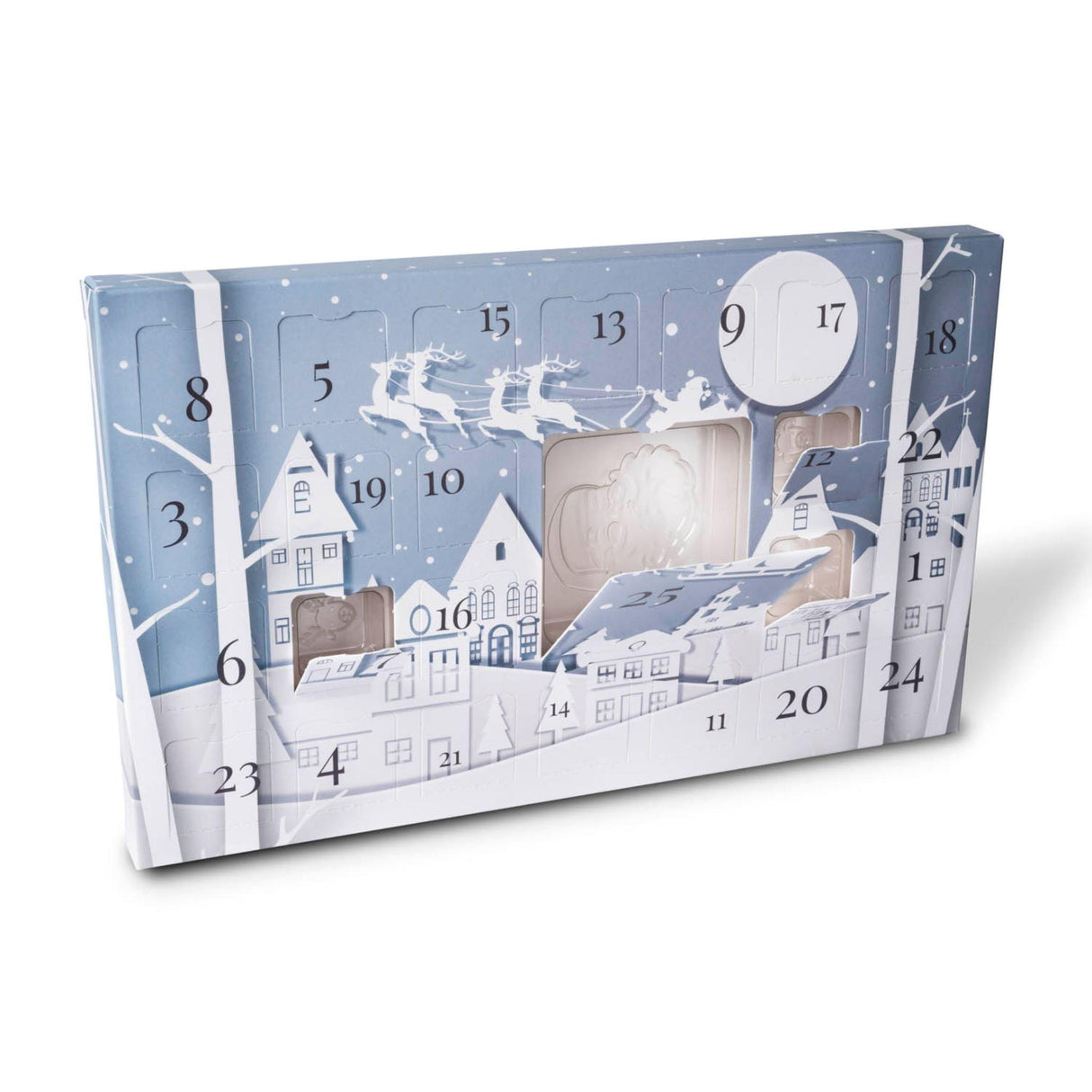 25 day Wax Melt Advent Calendar - Snowy Village Wax Melt Clamshell NI Candle Supplies