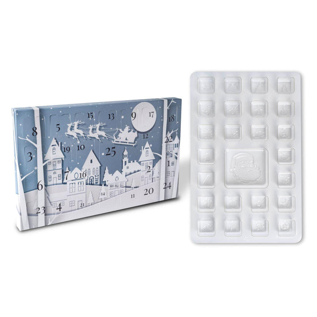 25 day Wax Melt Advent Calendar - Snowy Village Wax Melt Clamshell NI Candle Supplies