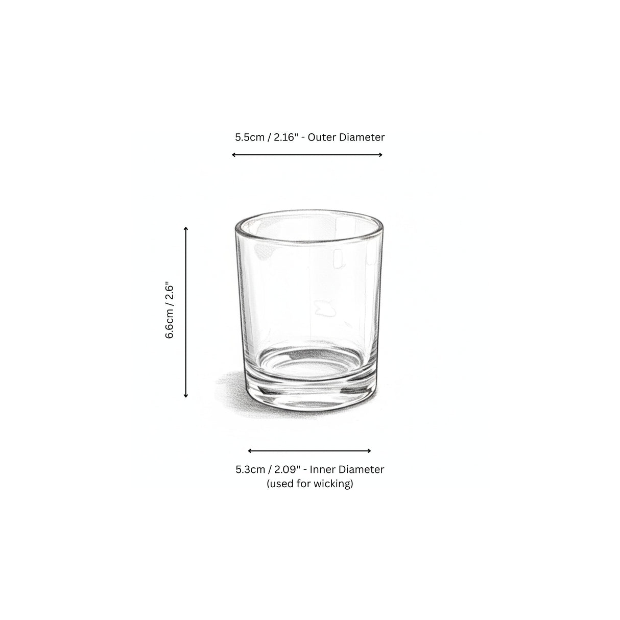 9cl Kimberley Candle Jar (SMALL) - Clear