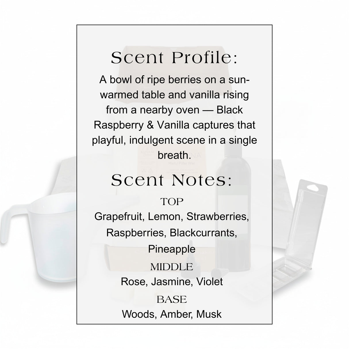 Wax Melt Making Kit - Black Raspberry & Vanilla