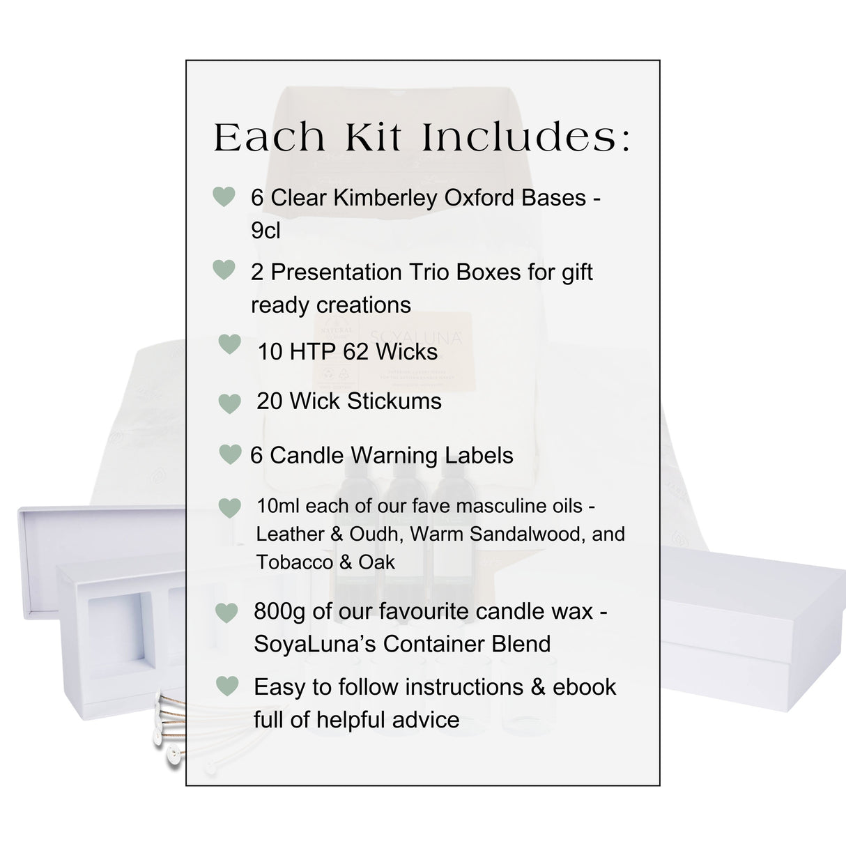 Make-Your-Own Scented Candle Gift Set - Masculine Favourites