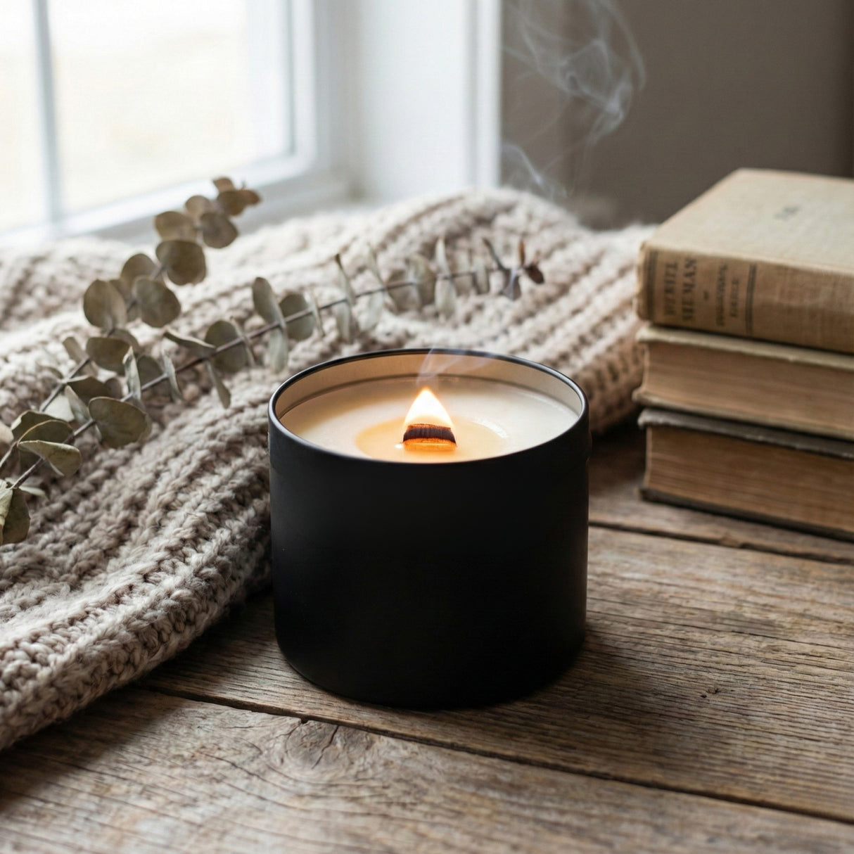 Matt Black Candle Tin