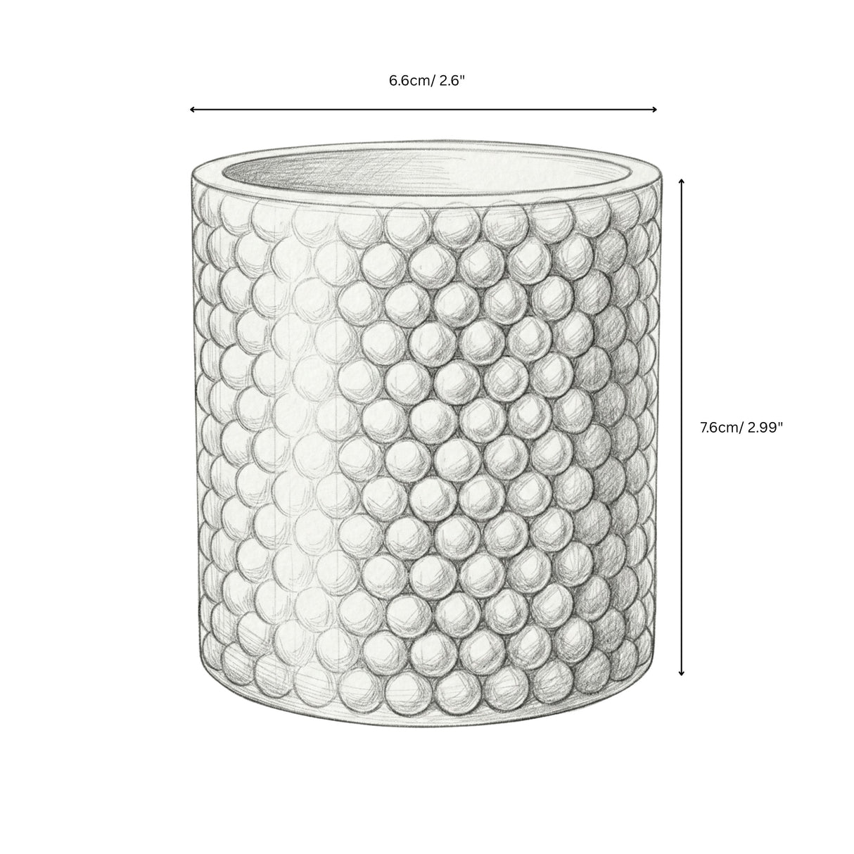 Bubble Texture Pillar Candle Mould — Pebble‑Dot Cylinder