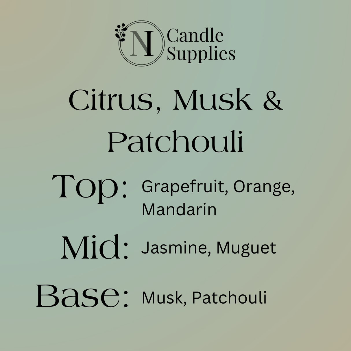 Citrus, Musk & Patchouli Fragrance Oil