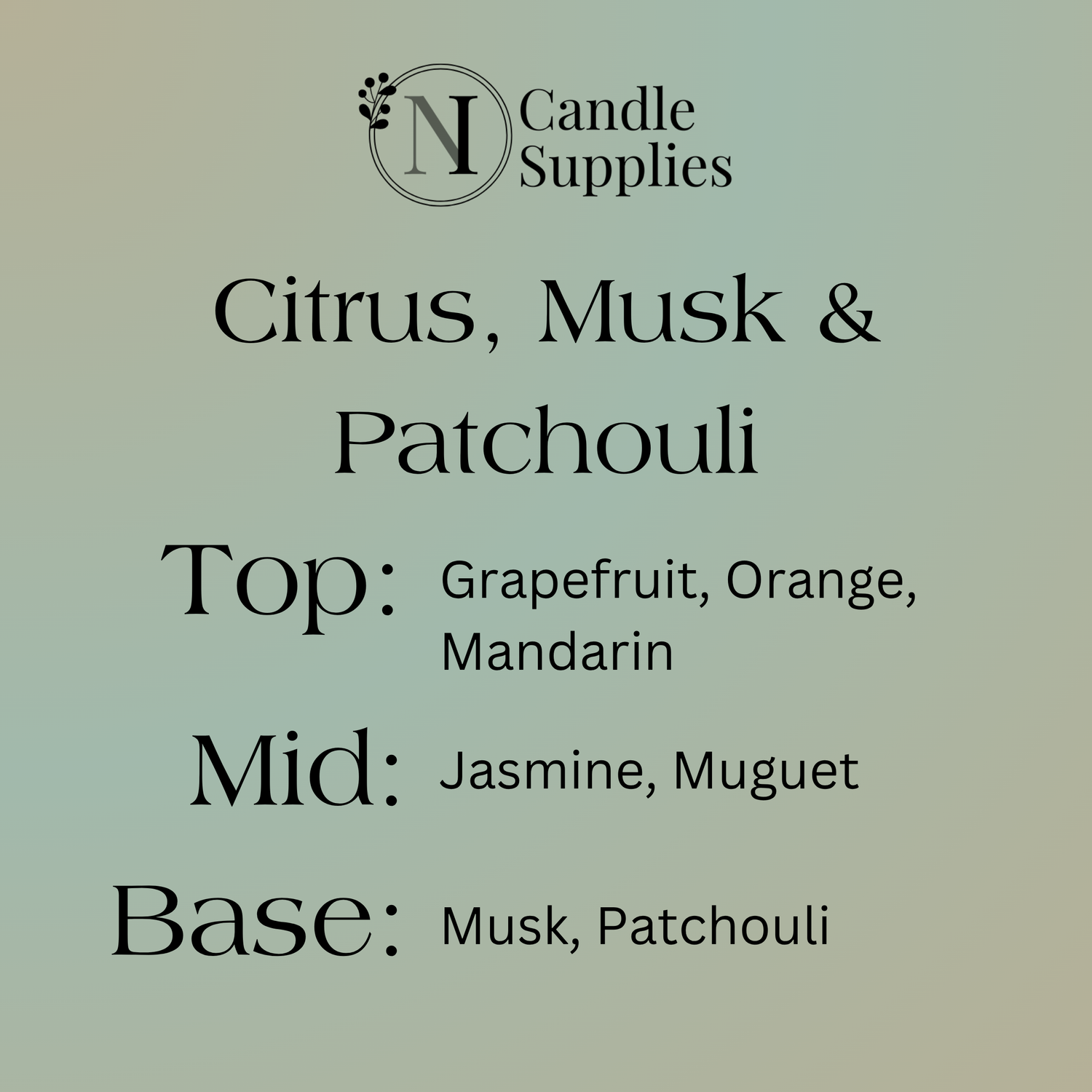 Citrus, Musk & Patchouli Fragrance Oil