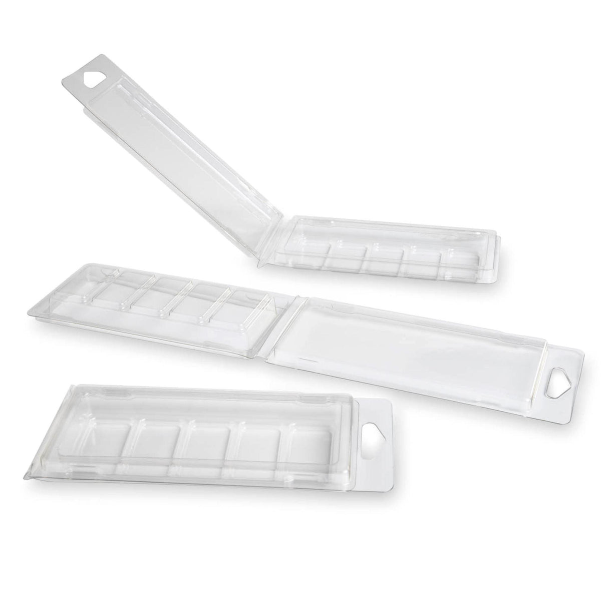 Five Cavity Snap Bar Clamshells Wax Melt Clamshell NI Candle Supplies