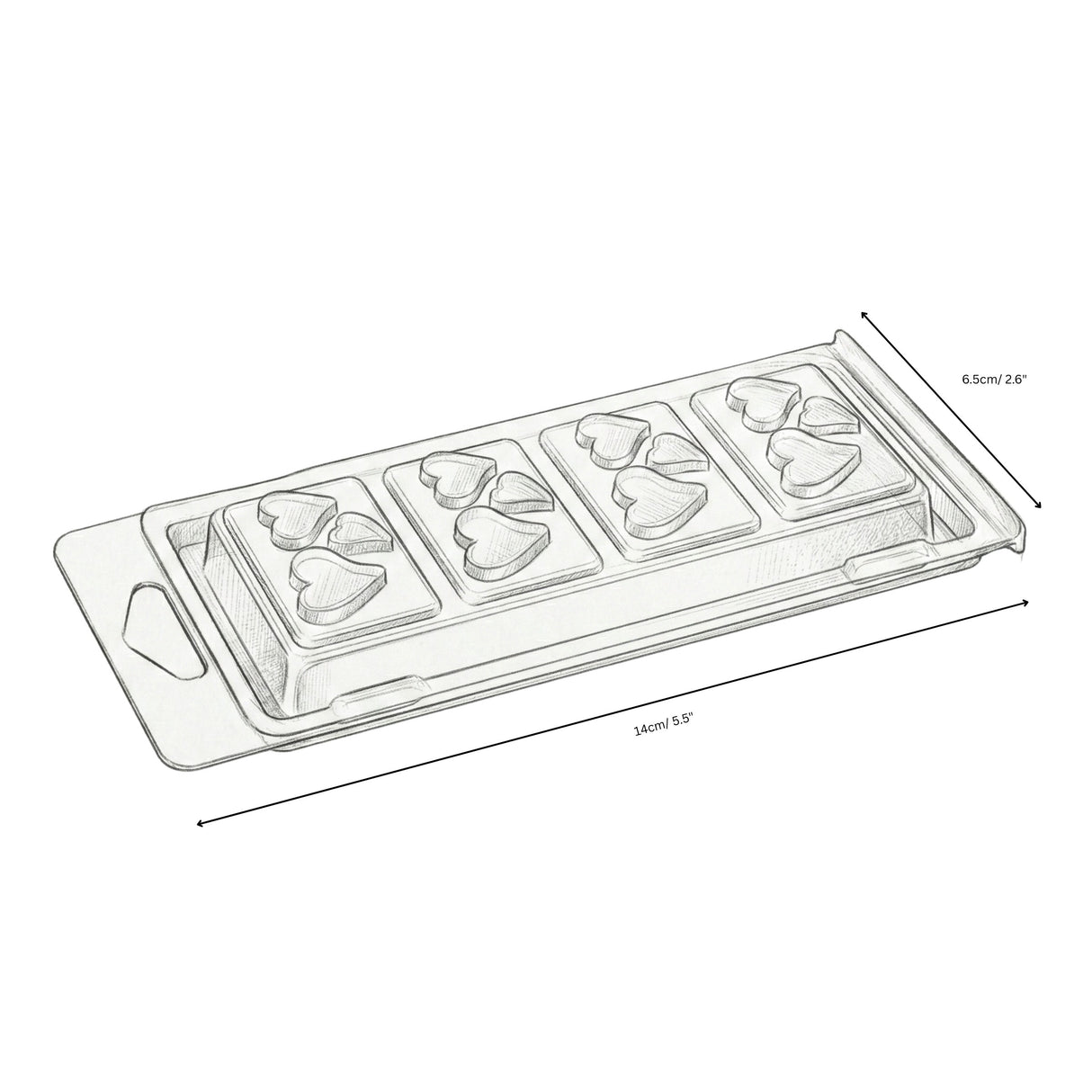 Snap Bar Clamshells - Hearts