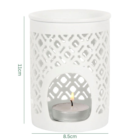 Lattice Pattern - Ceramic Wax Melt Burner Wax Melt Burner NI Candle Supplies