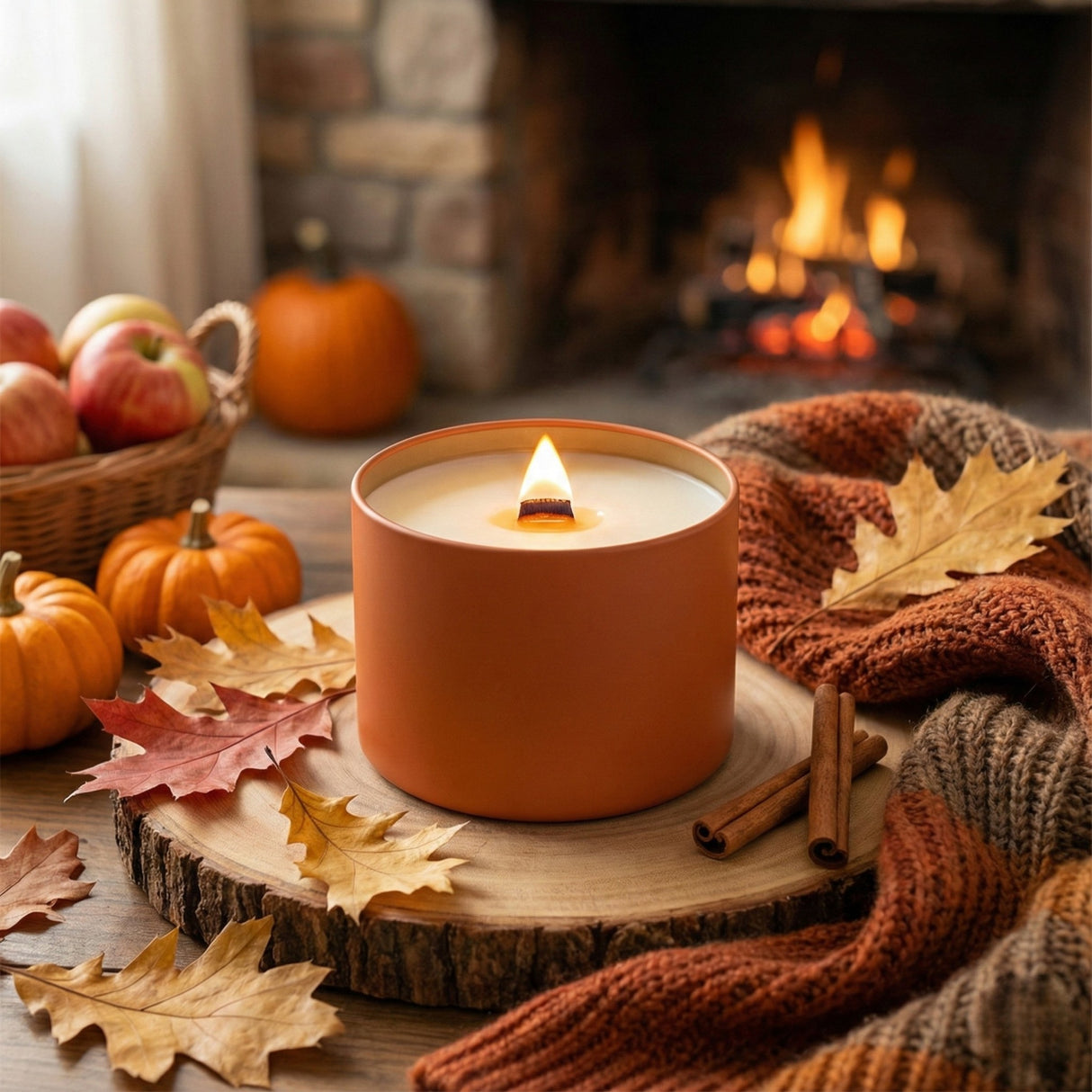 Pumpkin Orange Candle Tin