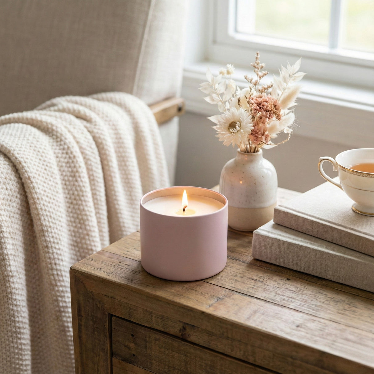 Blush Pink Candle Tin
