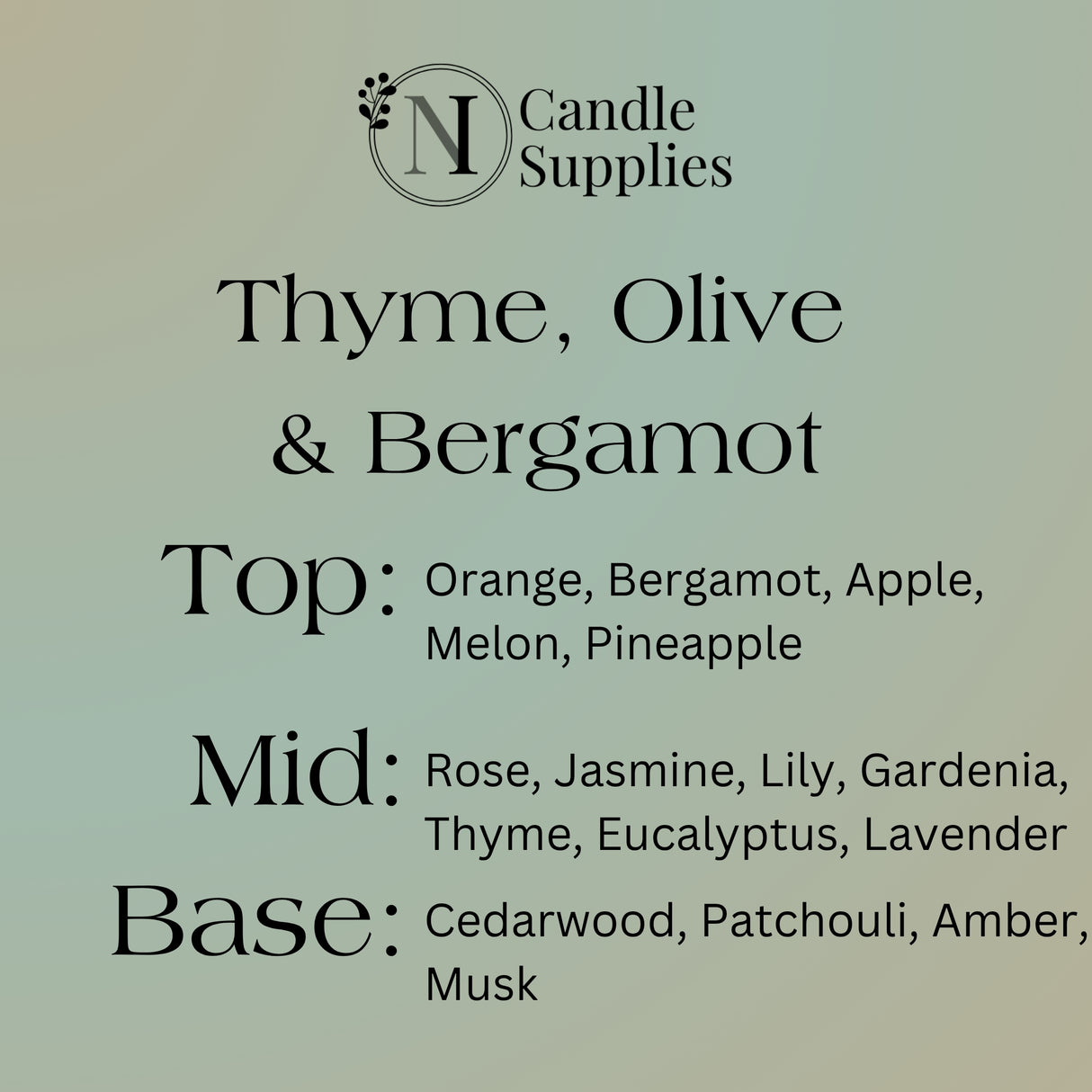 Thyme, Olive & Bergamot Wax Melt Sample