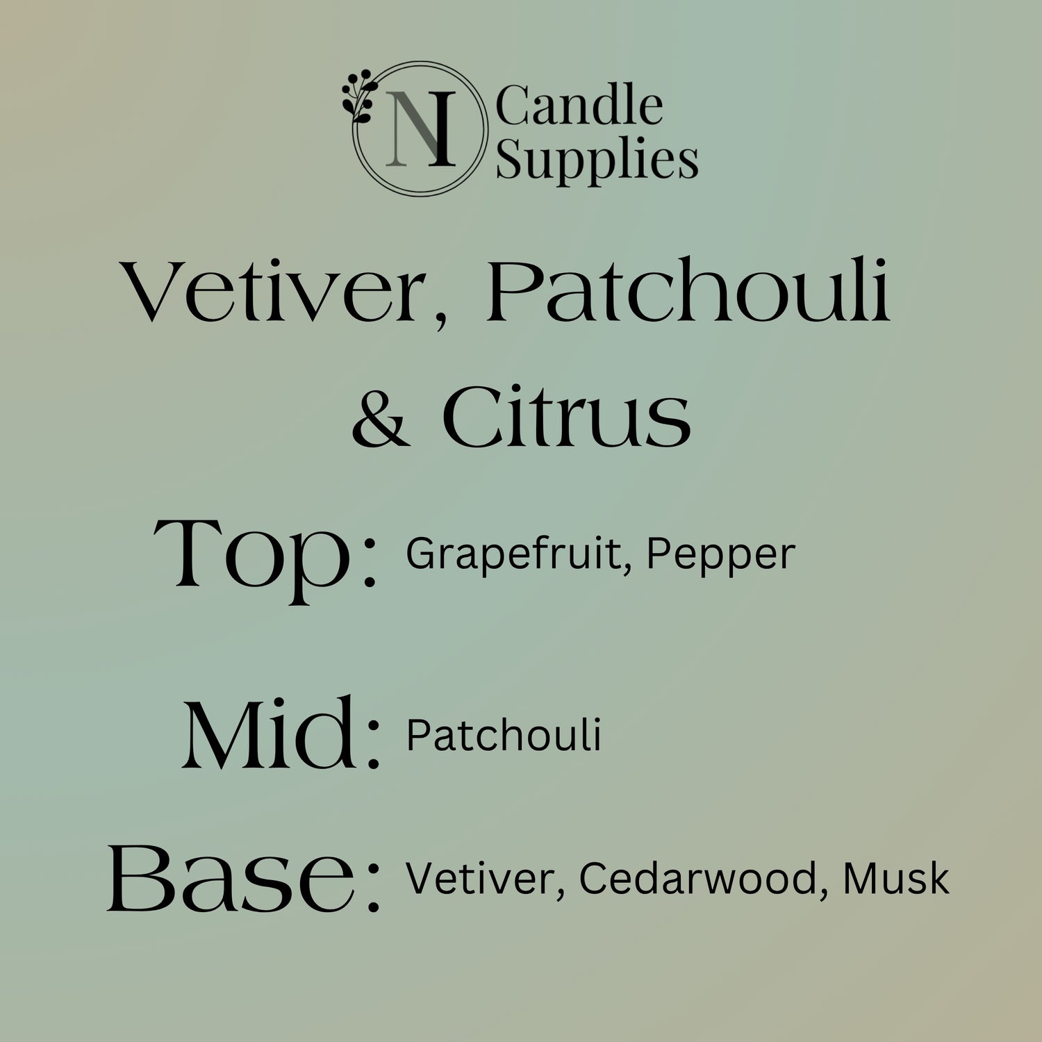 Vetiver, Patchouli & Citrus Fragrance Oil