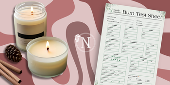 a header showing the elements of a candle burn test