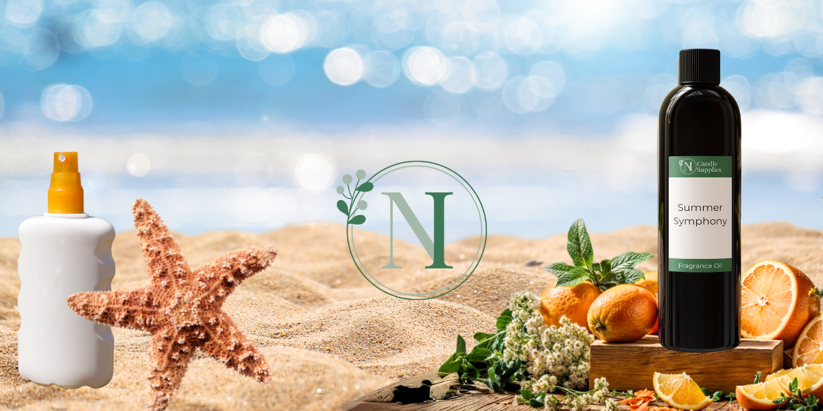 beach scene showcasing our fragrance oil Summer Symphony