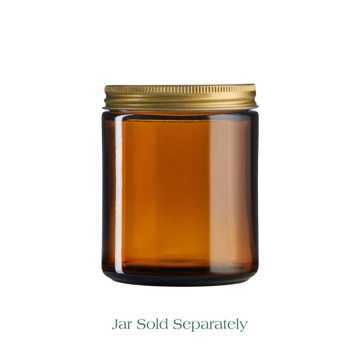 Gold Aluminium Lid — Fits Amber Apothecary Jar — 180ml