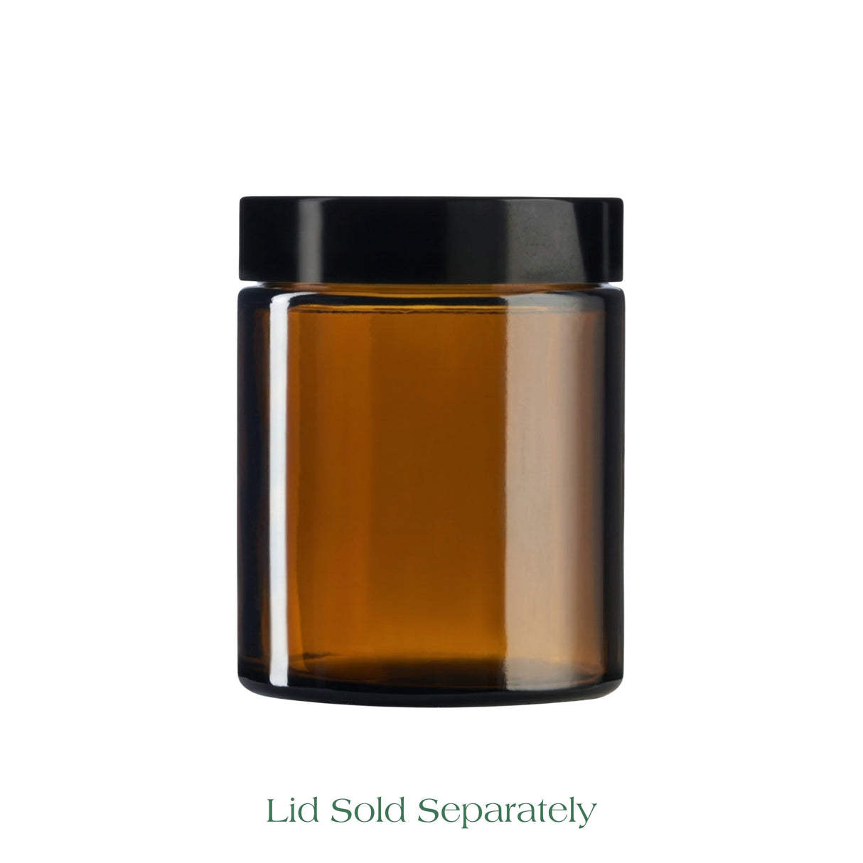 180ml Amber Glass Apothecary Jar - No Lid
