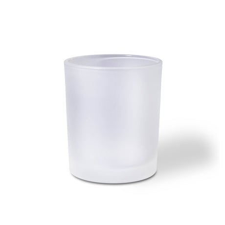 20cl frosted candle vessel on a white background