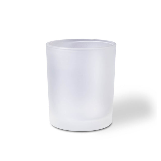 20cl frosted candle vessel on a white background