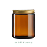 Gold Aluminium Lid — Fits Amber Apothecary Jar — 250ml