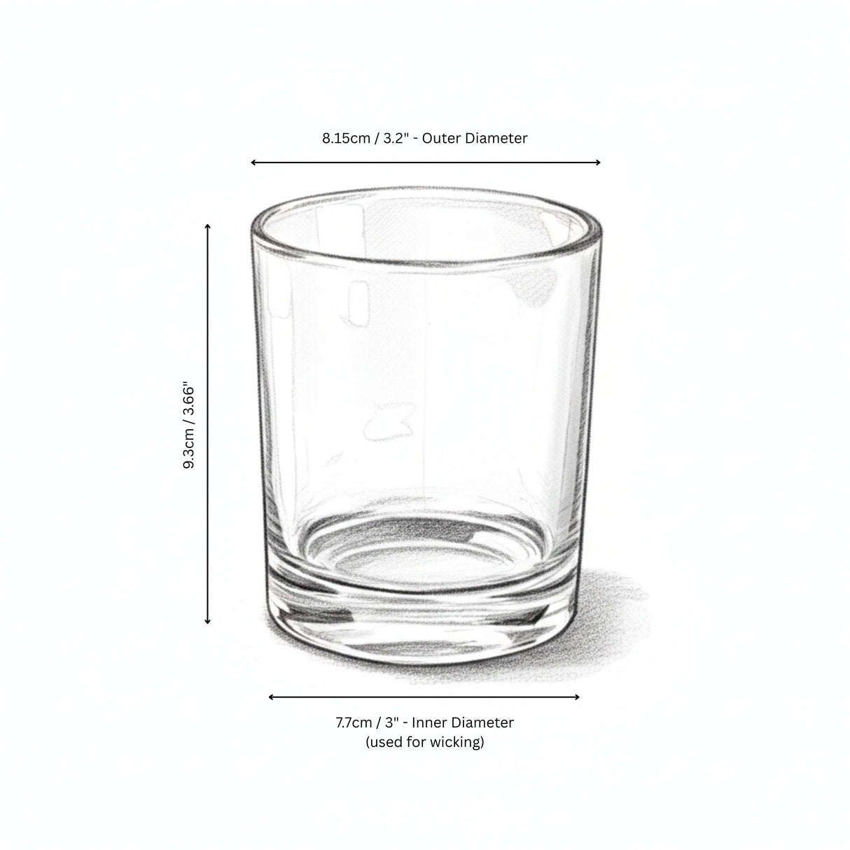 30cl Kimberley Candle Jar (LARGE) - Frosted