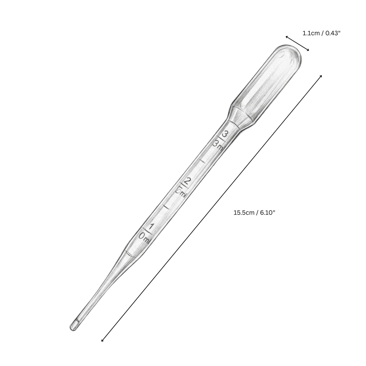 3ml Pipettes — 10 Pack for Wax Melts & Embeds