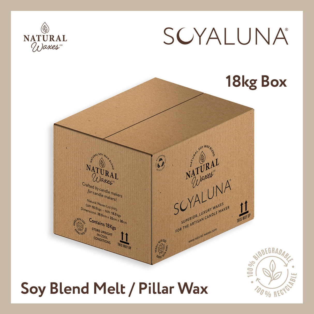 SoyaLuna Blend Melt / Pillar Wax - 18kg