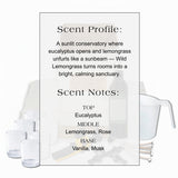 Scent profile of Wild Lemongrass with product packaging and notes.