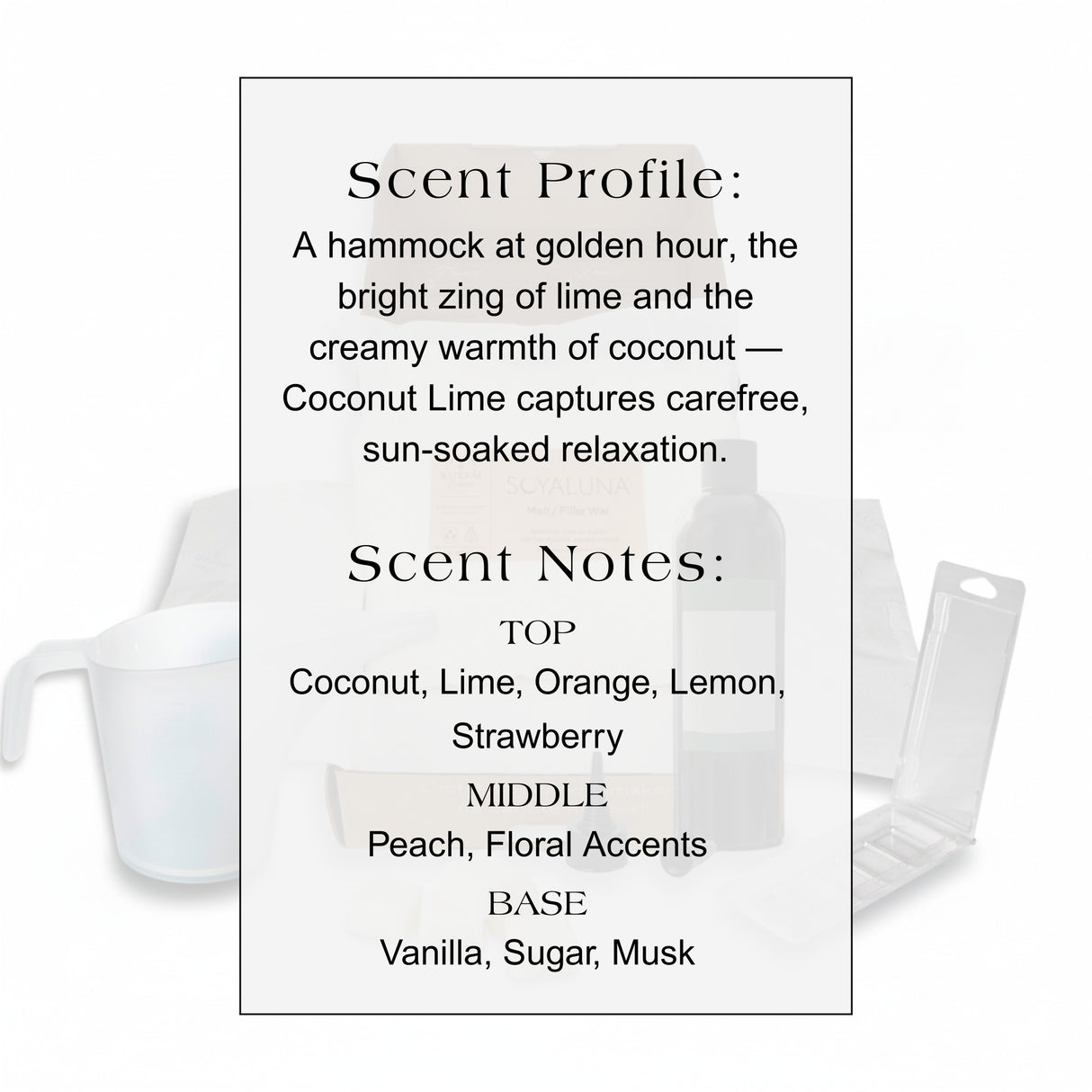 Wax Melt Making Kit - Coconut Lime