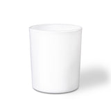 White candle container on a white background