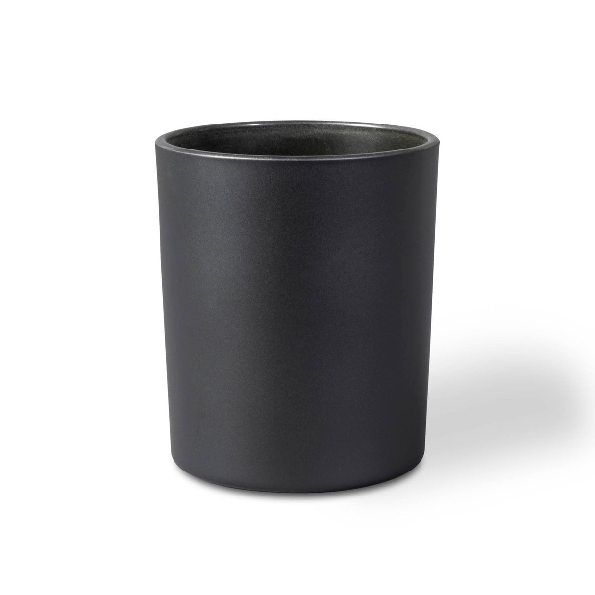 Black candle vessel on a white background