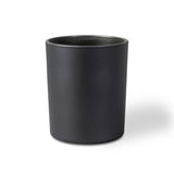 Black candle vessel on a white background