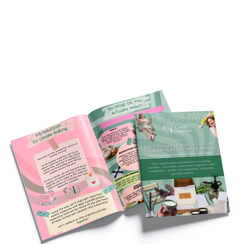 Open book showing pages with text and images on a white background