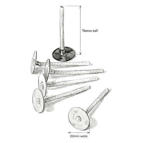 Illustration of HTP votive wicks with dimensions on a white background
