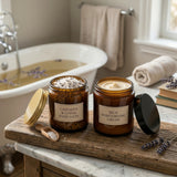 180ml Amber Glass Apothecary Jar - No Lid