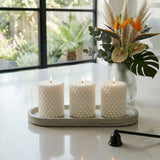 Bubble Texture Pillar Candle Mould — Pebble‑Dot Cylinder