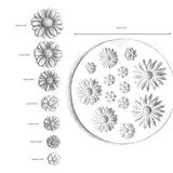 Floral Silicone Mould — Multi‑shape Daisy Embeds