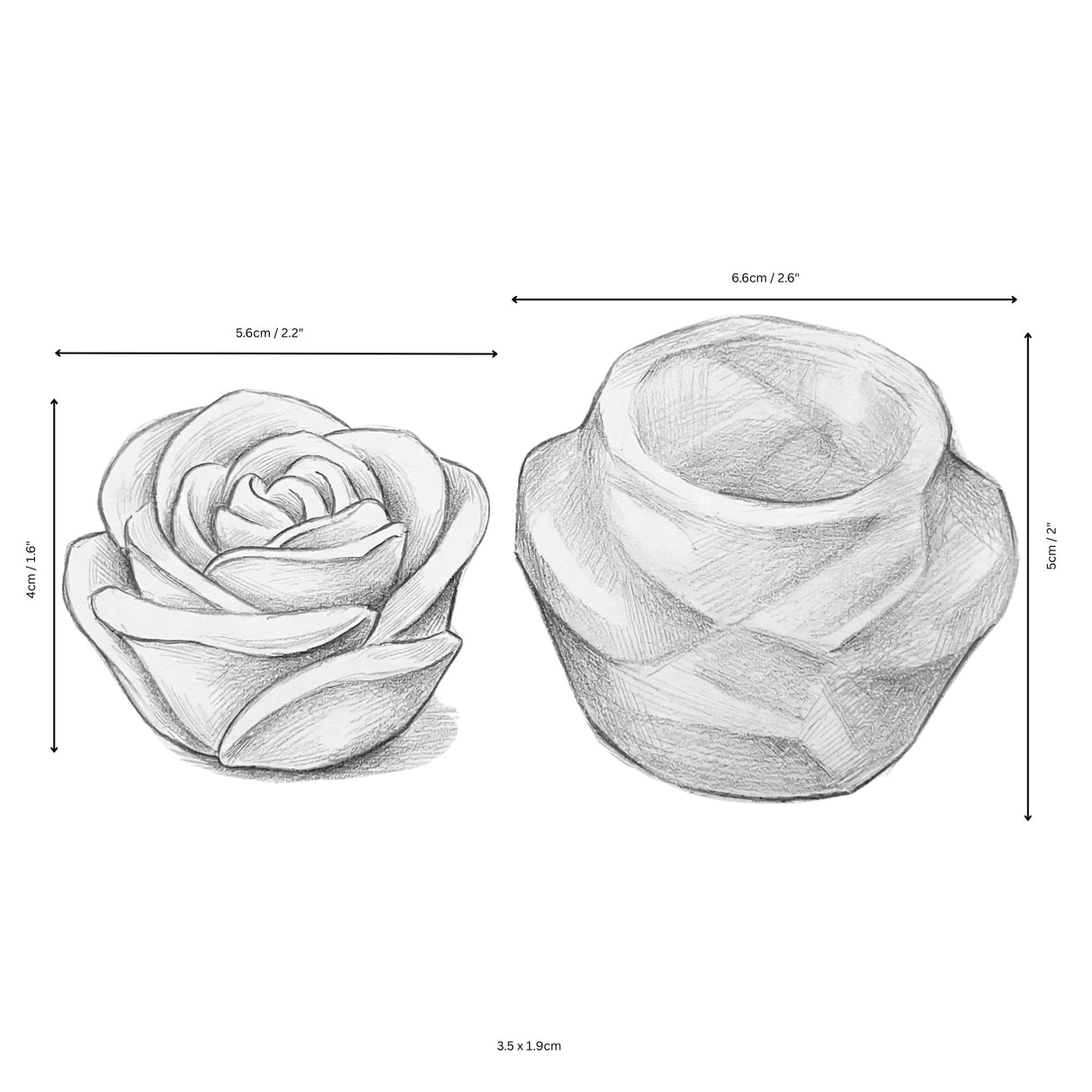 Rose Pillar Candle Silicone Mould — Sculpted Bloom Shape